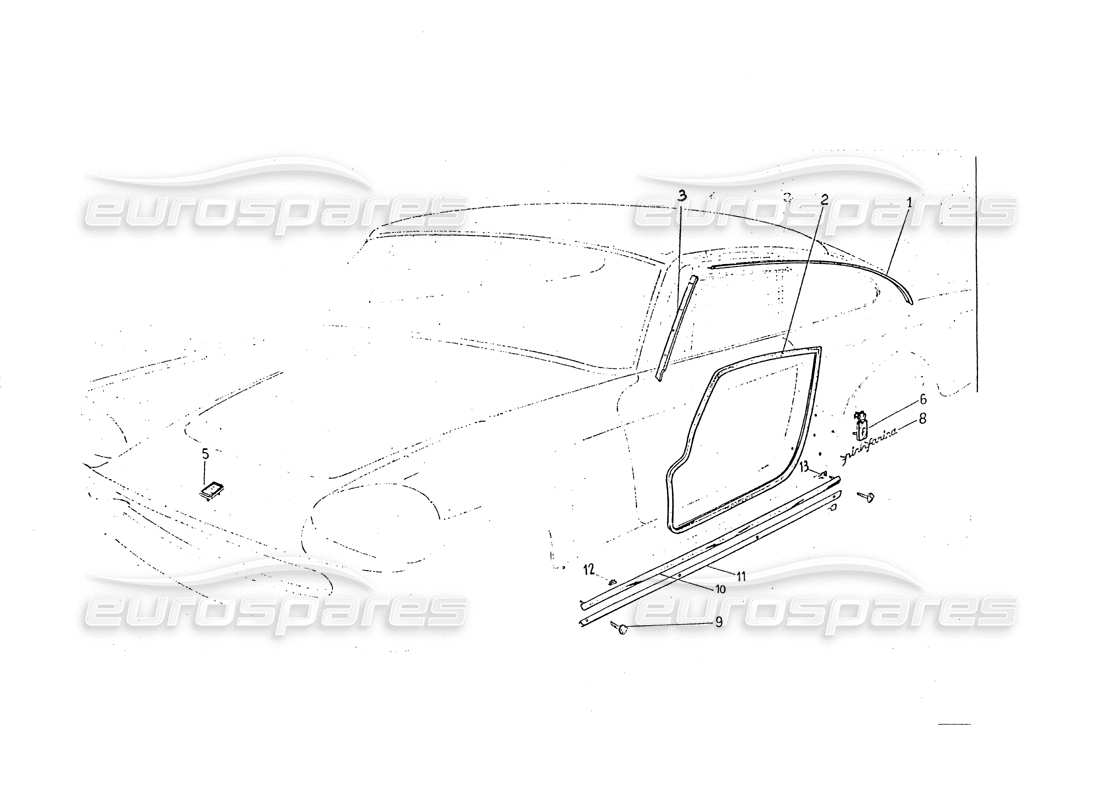 ferrari 330 gt 2+2 (coachwork) diagramme de pièces des cadres intérieurs (édition 2)