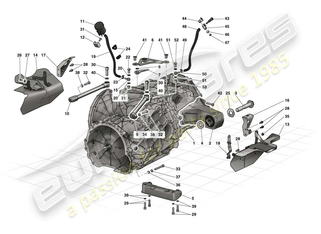 ferrari laferrari (usa) boîte de vitesses complète schéma des pièces