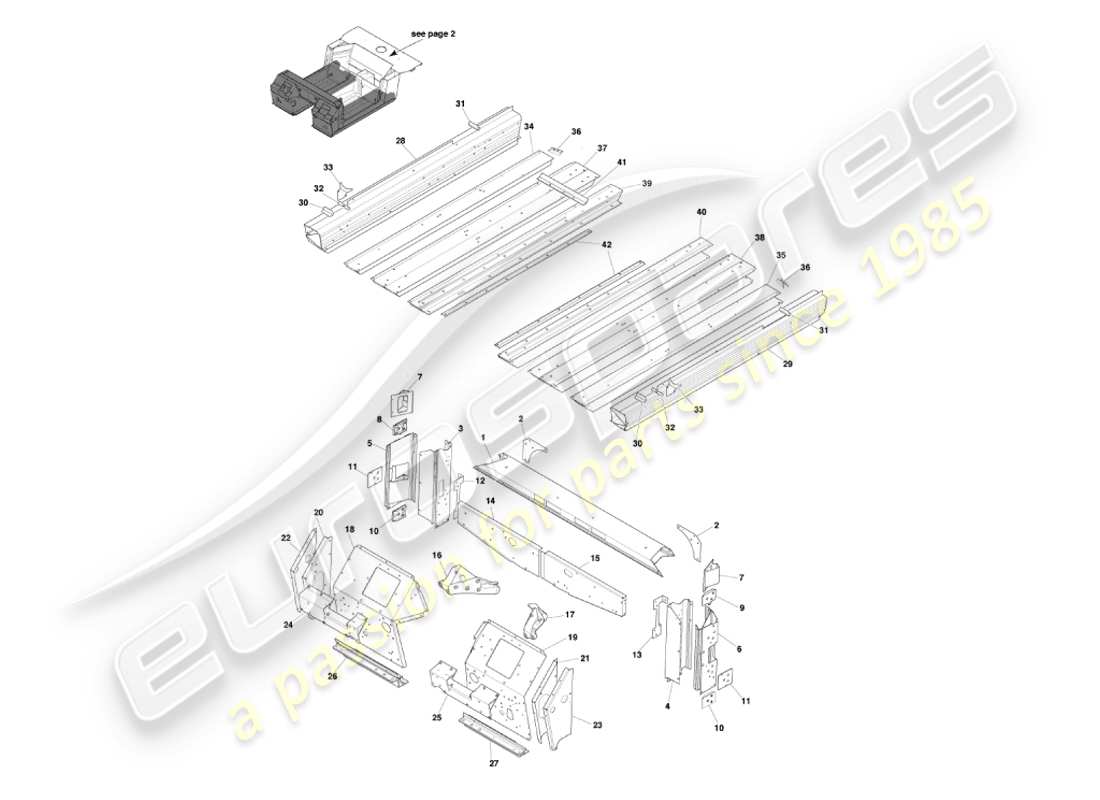 aston martin vanquish (2007) underbody1 diagramme de pièce