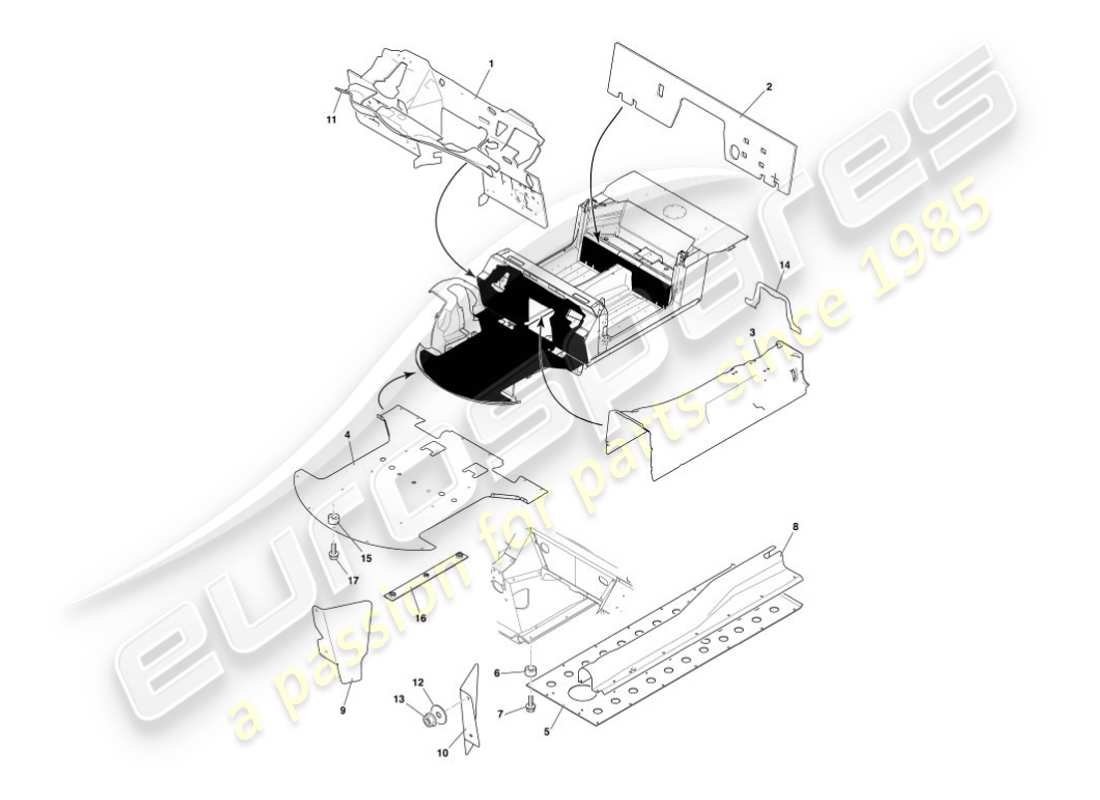 schéma de pièce contenant le numéro de pièce 1r12-104310-aa