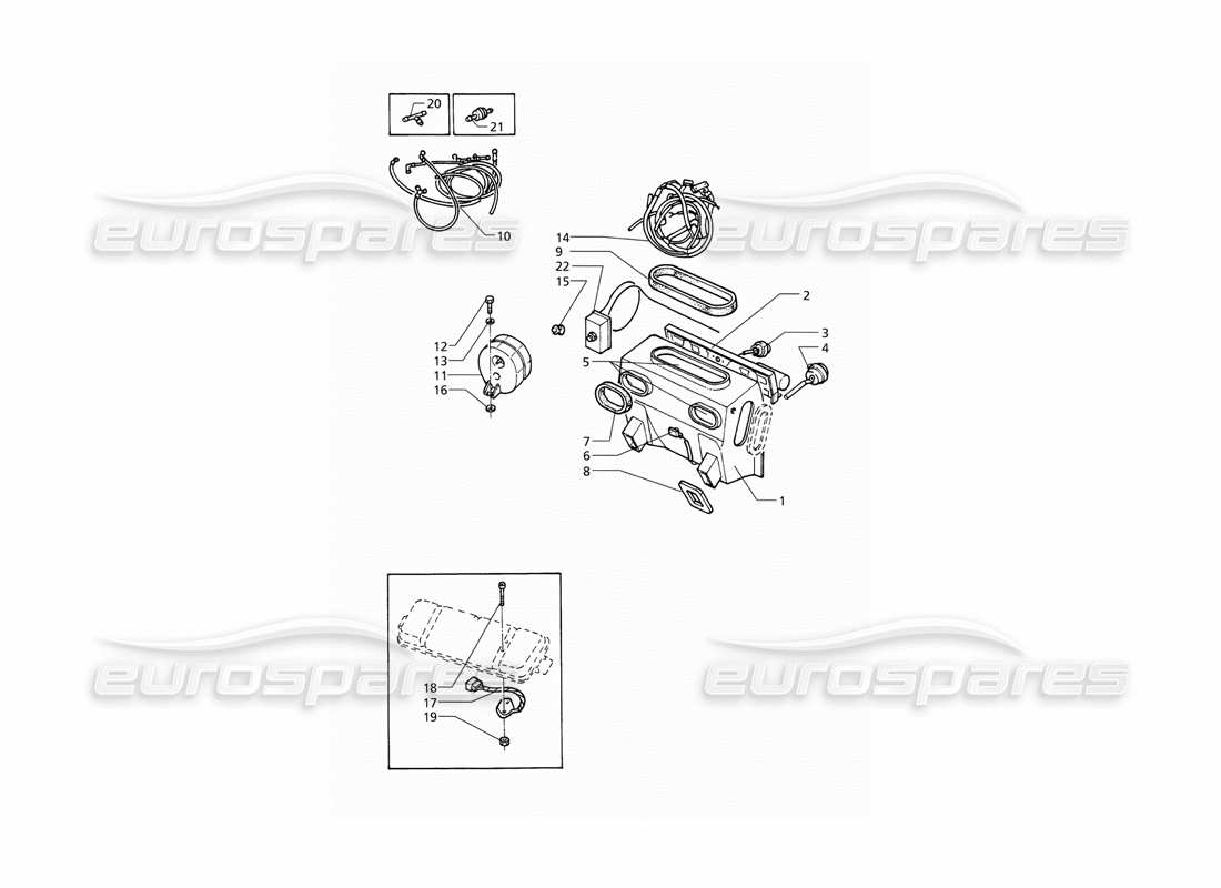 un schéma de pièces du catalogue de pièces maserati qtp v8 (1998)