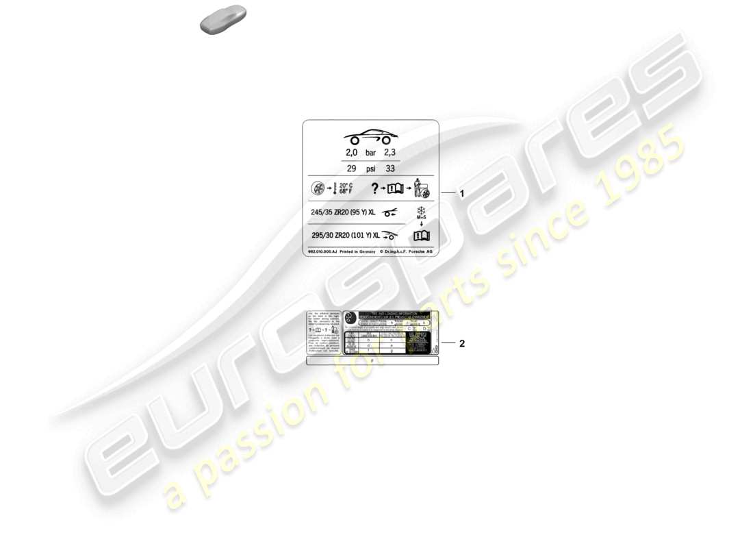 schéma de pièce contenant le numéro de pièce 982010052