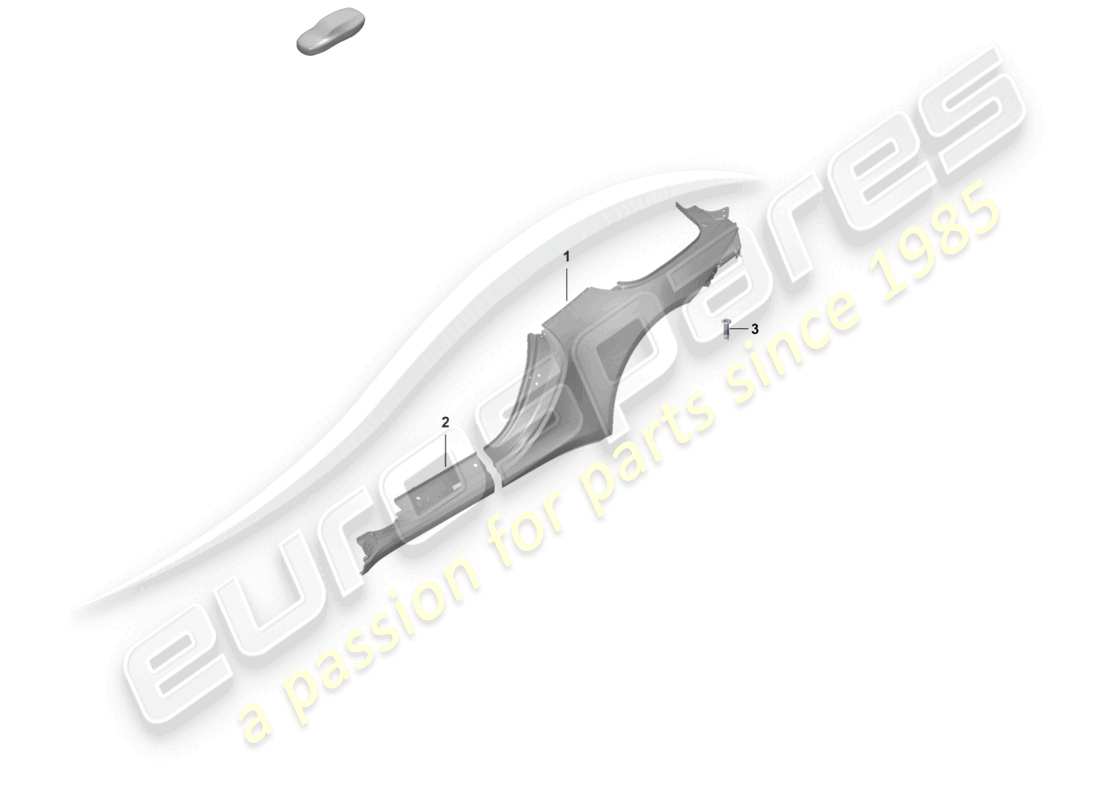 porsche 2023 (992-1) schéma des pièces latérales targa