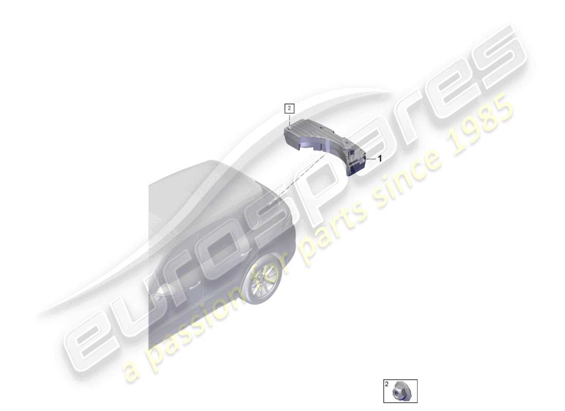 porsche 2026 (cayenne e3 pa) schéma des pièces du caisson de basses