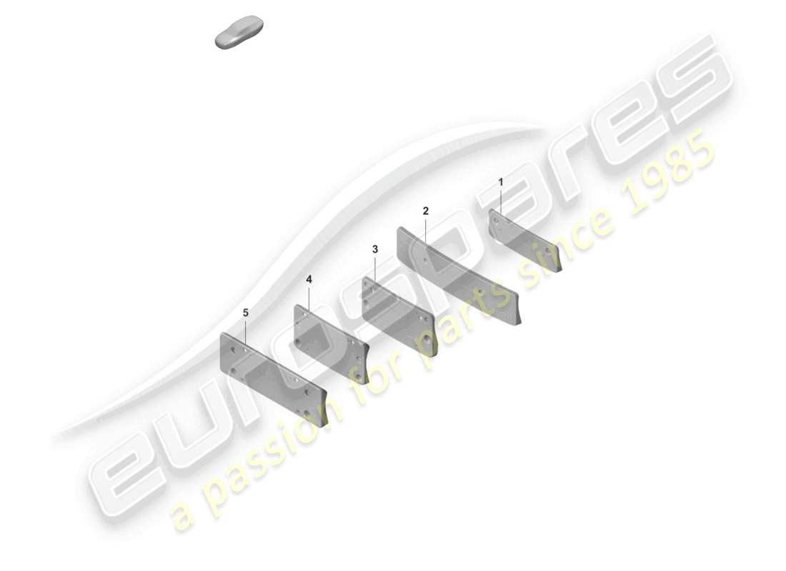 porsche 2024 (992-1) support de plaque d'immatriculation, schéma des pièces du pack sport design