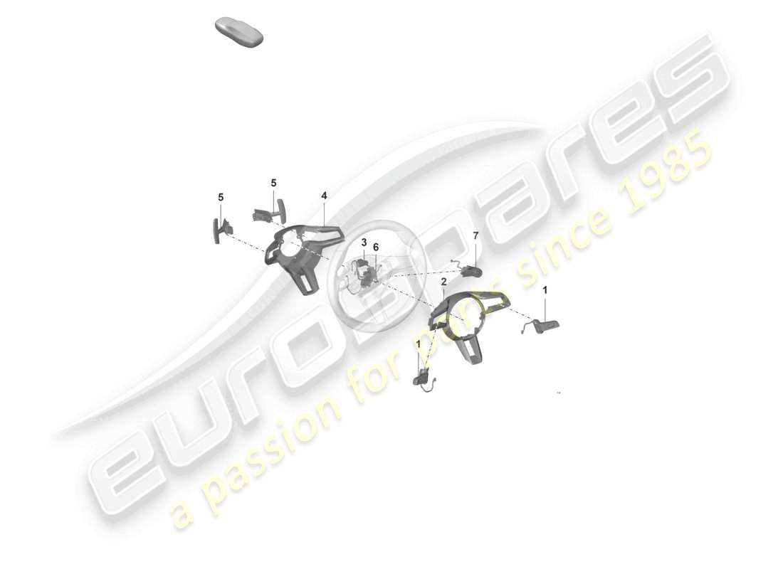 porsche 2022 (992-1 gt3/rs/st) accessoires volant schéma des pièces