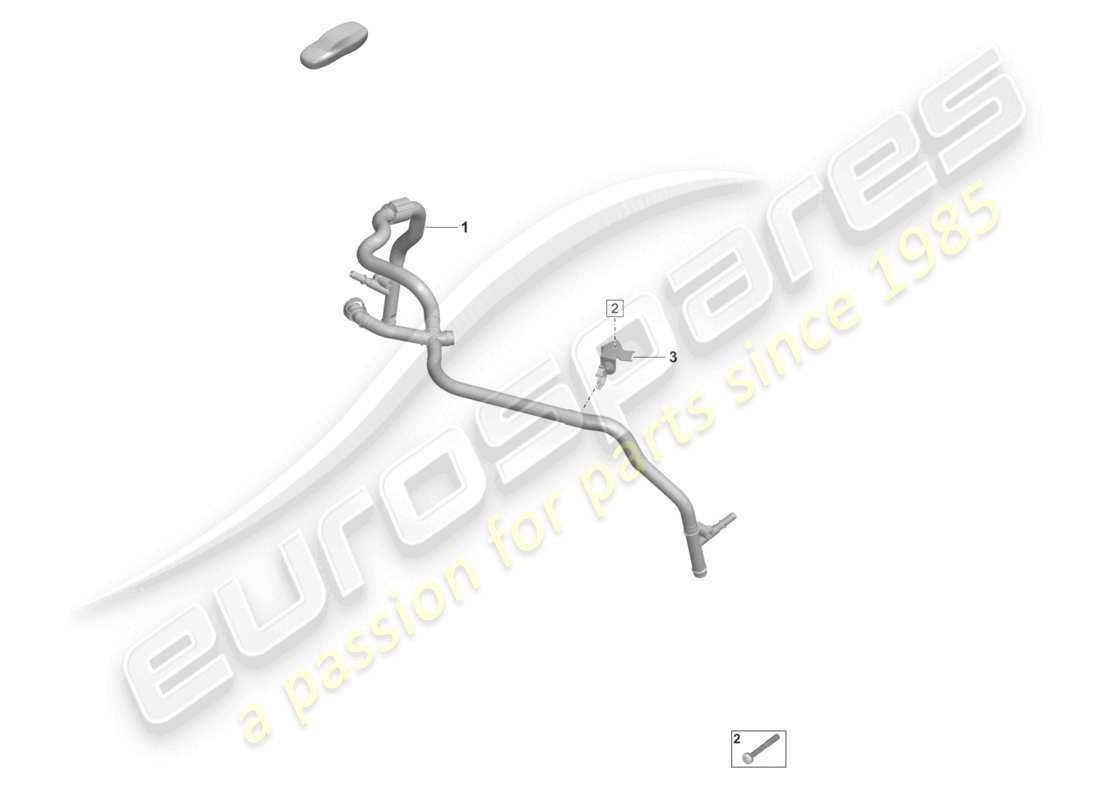 porsche 2023 (992-1 gt3/rs/st) diagramme des pièces de la conduite de reniflard de ventilation du carter moteur