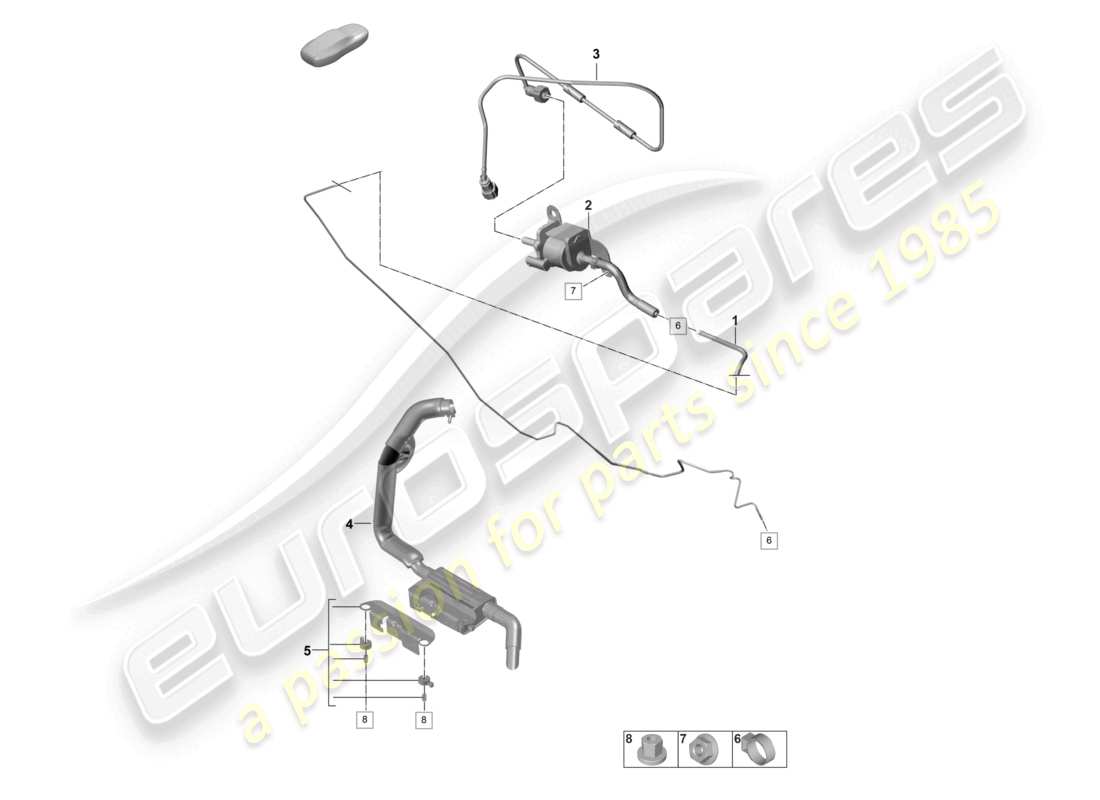 porsche 2022 (panamera 971-2) chauffage auxiliaire système d'alimentation en carburant et système d'échappement schéma des pièces