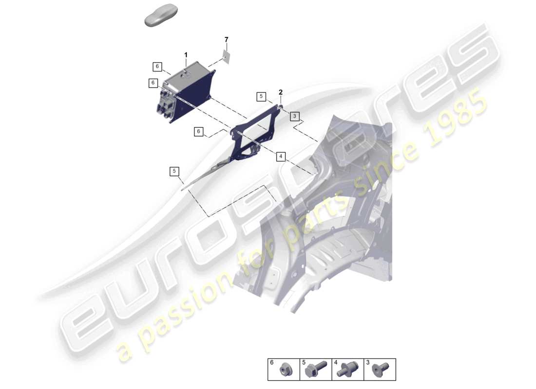 porsche 2025 (cayenne e3 pa) chargeur pour batterie haute tension schéma des pièces
