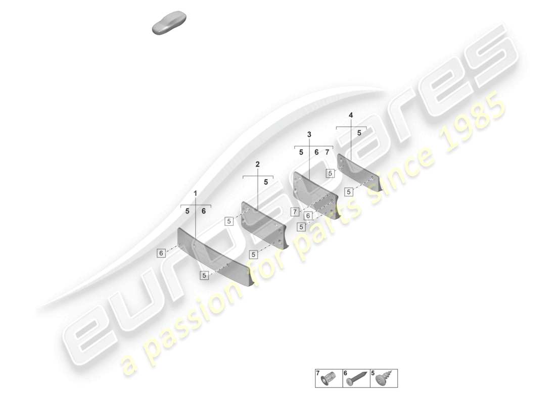 porsche 2023 (992-1 gt3/rs/st) support de plaque d'immatriculation