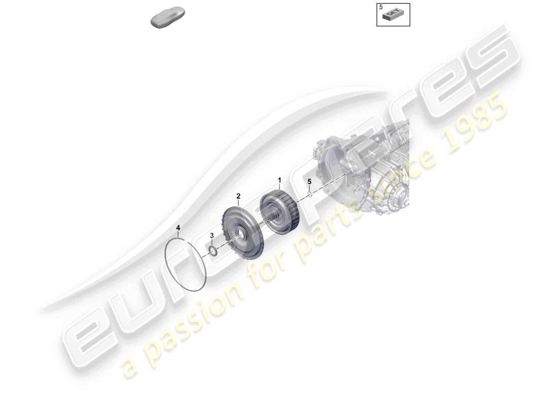 porsche 2022 (992-1 turbo / s) 8-speed boîte de vitesses à double embrayage embrayage pour boîte de vitesses à double embrayage schéma des pièces