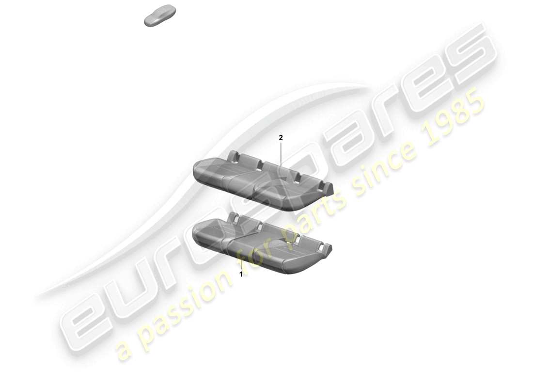 porsche 2024 (macan-e) pièce en mousse pour siège arrière housse de siège arrière diagramme des pièces