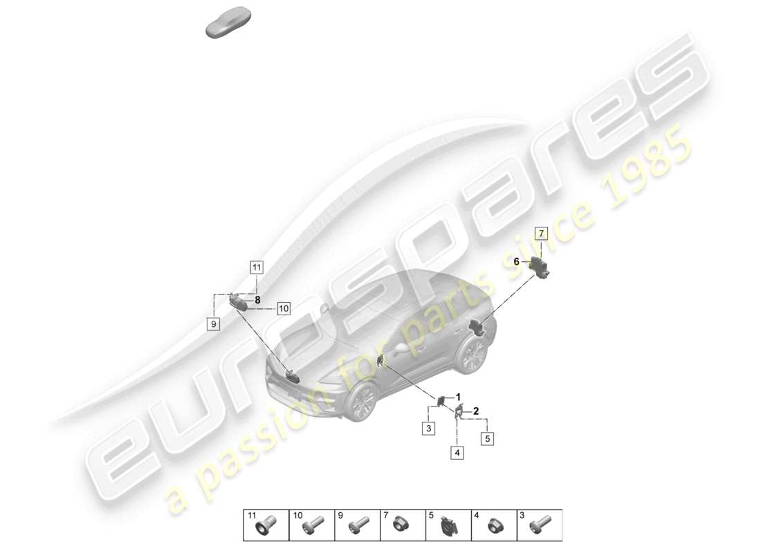 porsche 2024 (macan-e) unité de contrôle générateur de bruit système de son du moteur schéma des pièces
