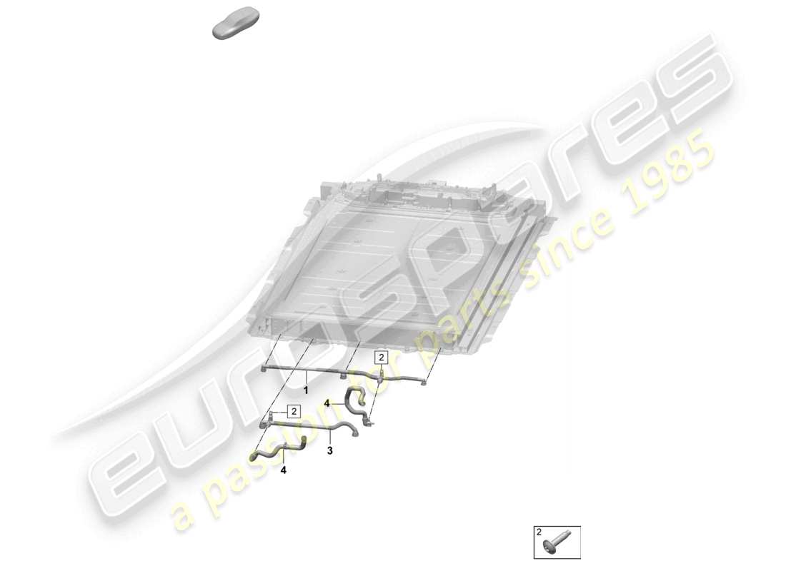porsche 2024 (macan-e) système de refroidissement du liquide de refroidissement batterie haute tension schéma des pièces