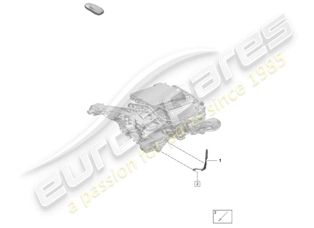 porsche 2025 (macan-e) schéma des pièces du moteur de traction pour essieu arrière du macan turbo à entraînement électrique