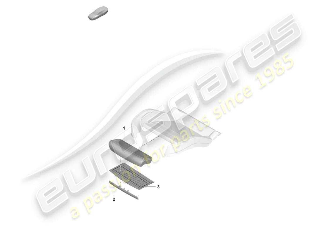 porsche 2021 (panamera 971-2) schéma des pièces des accessoires de garniture de coussin de siège