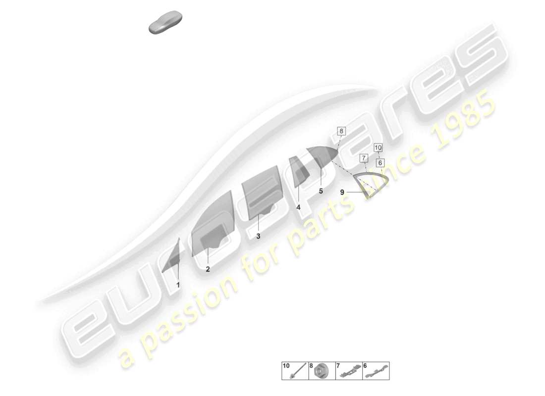 porsche 2021 (panamera 971-2) diagramme de pièce de porte-fenêtre