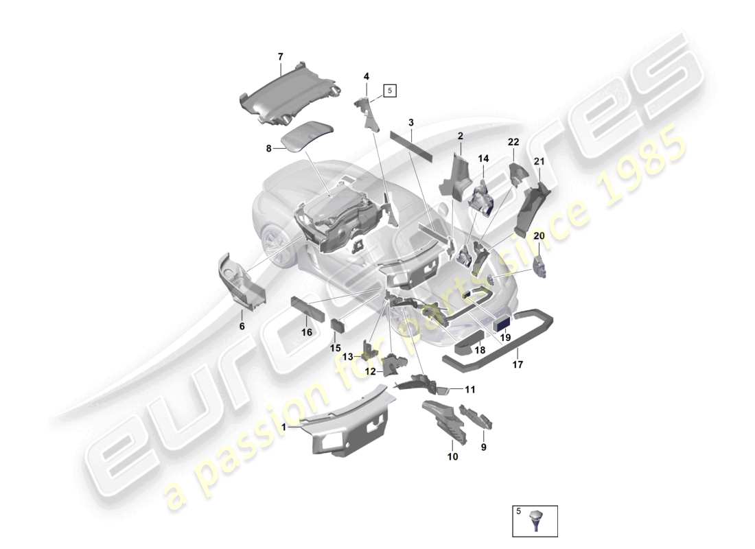 porsche 2026 (718 boxster spyder) schéma des pièces d'isolation corporelle (application universelle)