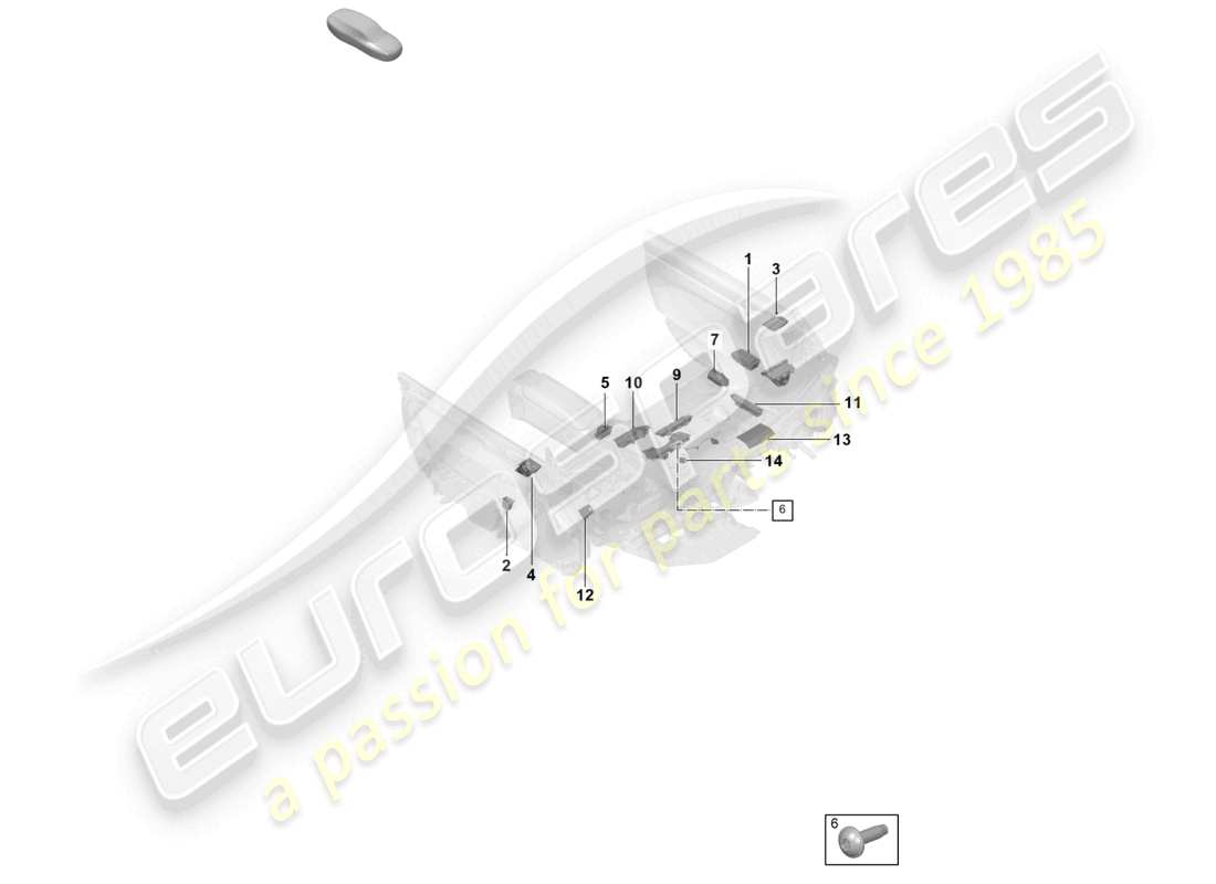 porsche 2025 (992-2 gt3) schéma des composants de la prise d'interface multimédia du commutateur
