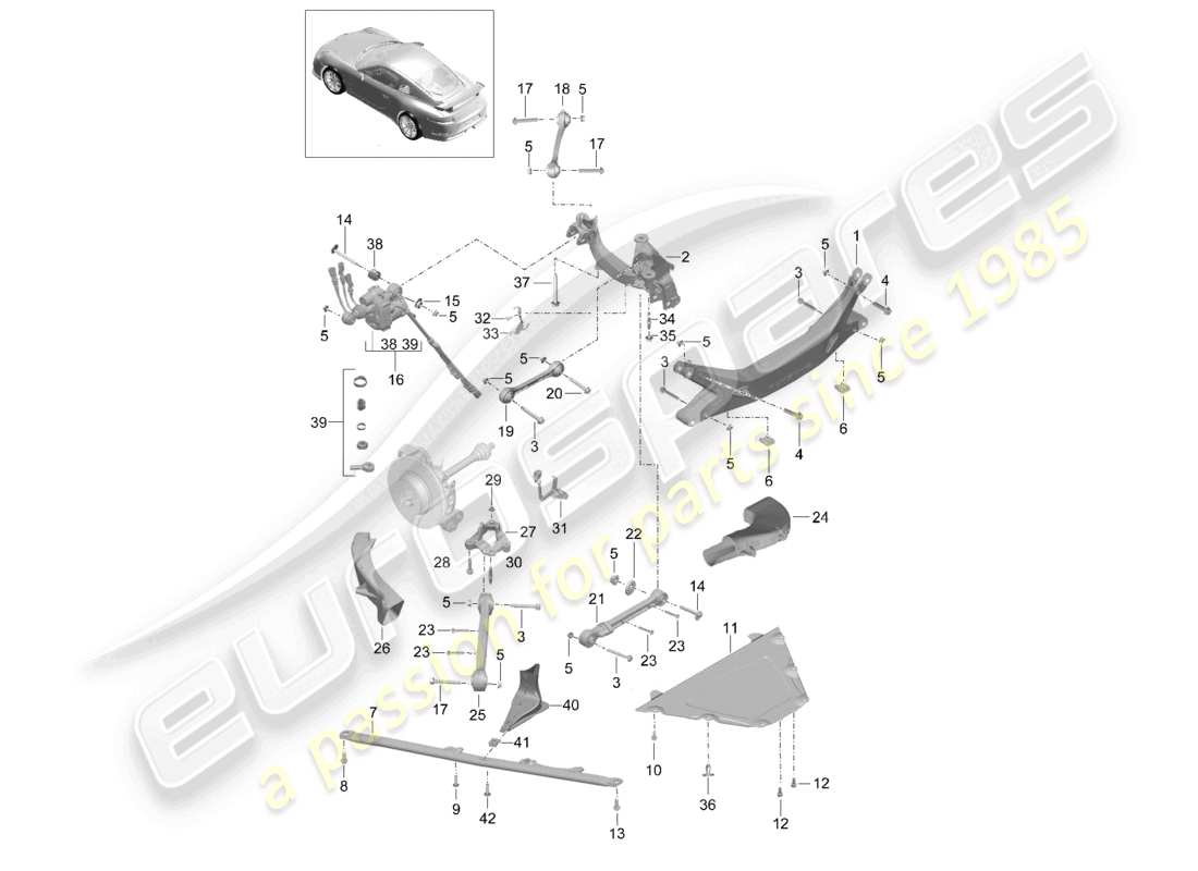 porsche 2021 (991-2 r/gt3/rs) guide des pièces latérales de la traverse d - mj 2019>>schéma des pièces du speedster