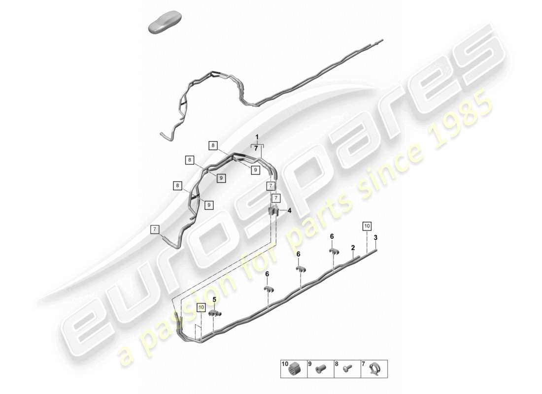 porsche 2021 (panamera 971-2) système de chauffage et de climatisation avant pour véhicules à propulsion hybride schéma des pièces du soubassement