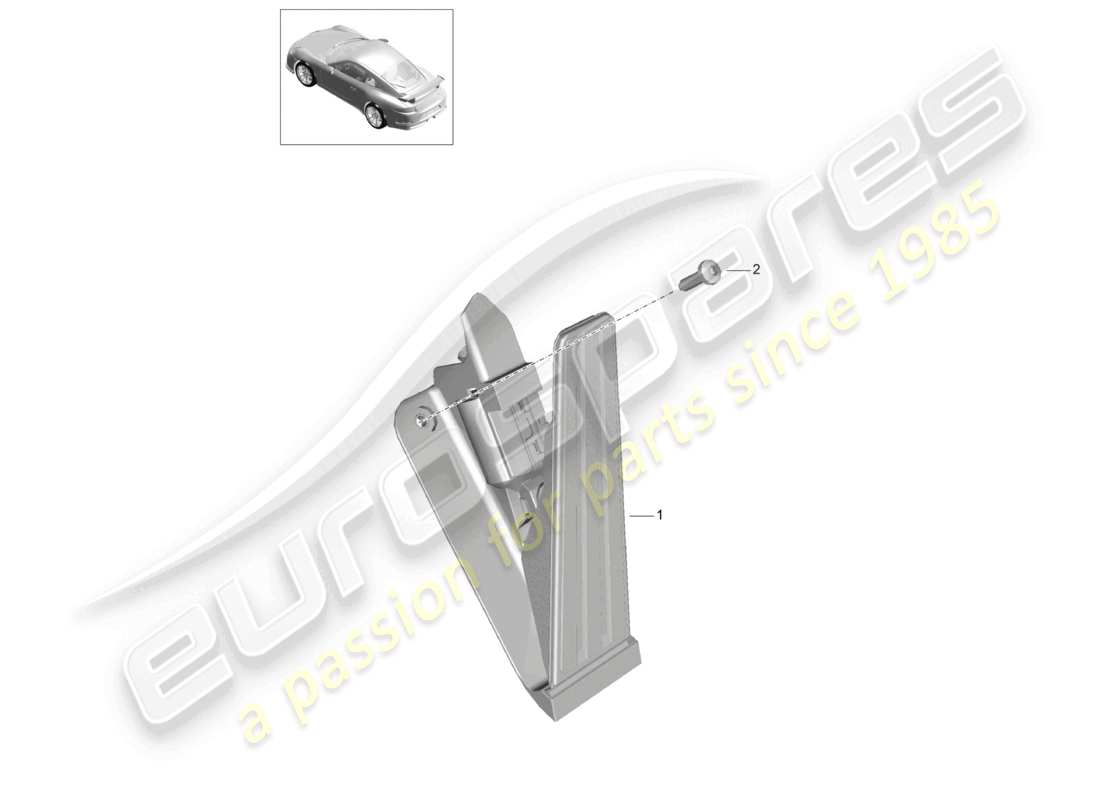 porsche 2021 (991-2 r/gt3/rs) mécanisme de commande des gaz et des leviers de frein et d'accélération d - mj 2018>> schéma des pièces