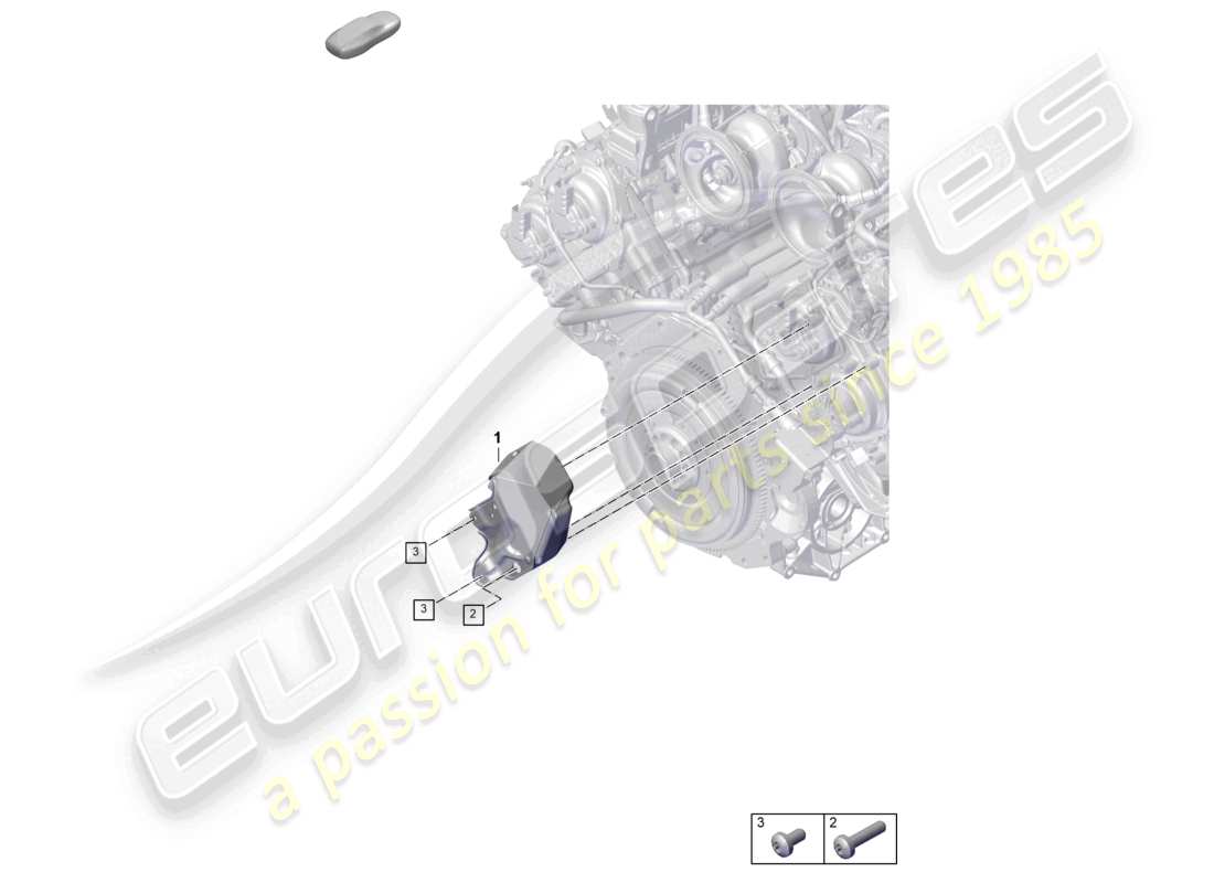 porsche 2024 (panamera 976) schéma des pièces du couvercle du système de carburant