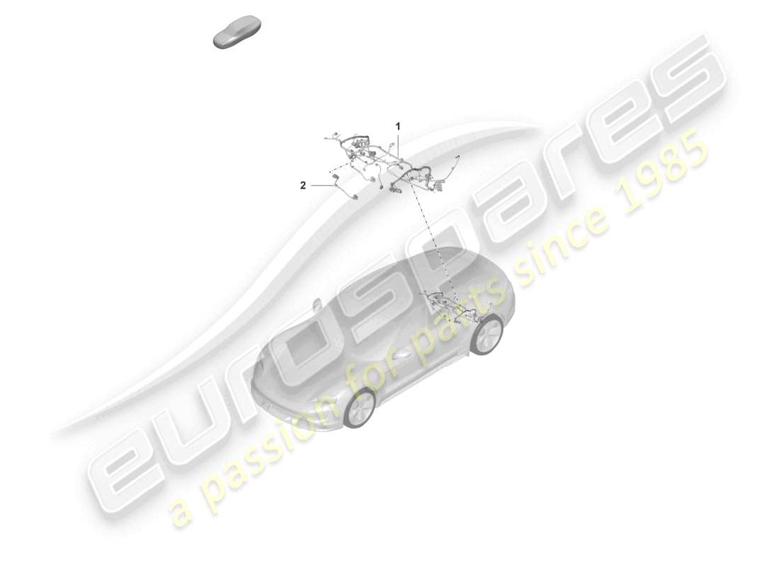 porsche 2023 (taycan 9j1-1) schéma des pièces du différentiel de l'essieu arrière