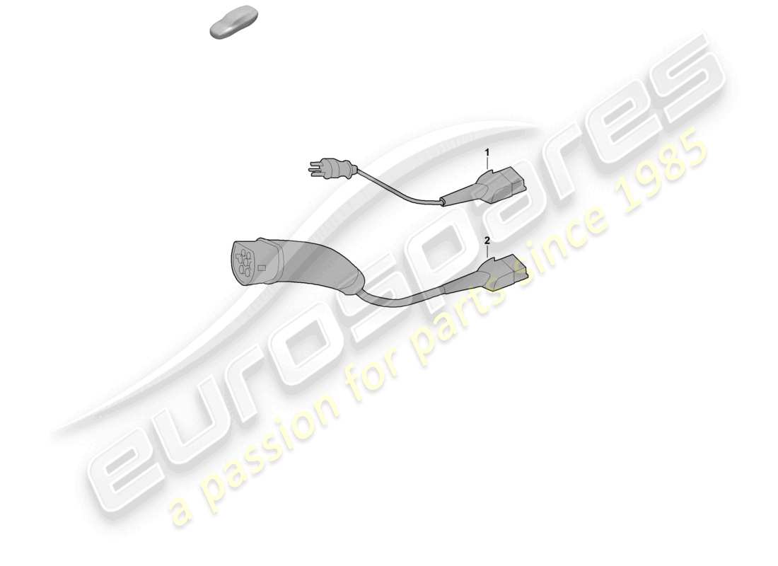 porsche 2024 (panamera 976) câble de charge pour prise secteur schéma des pièces de base