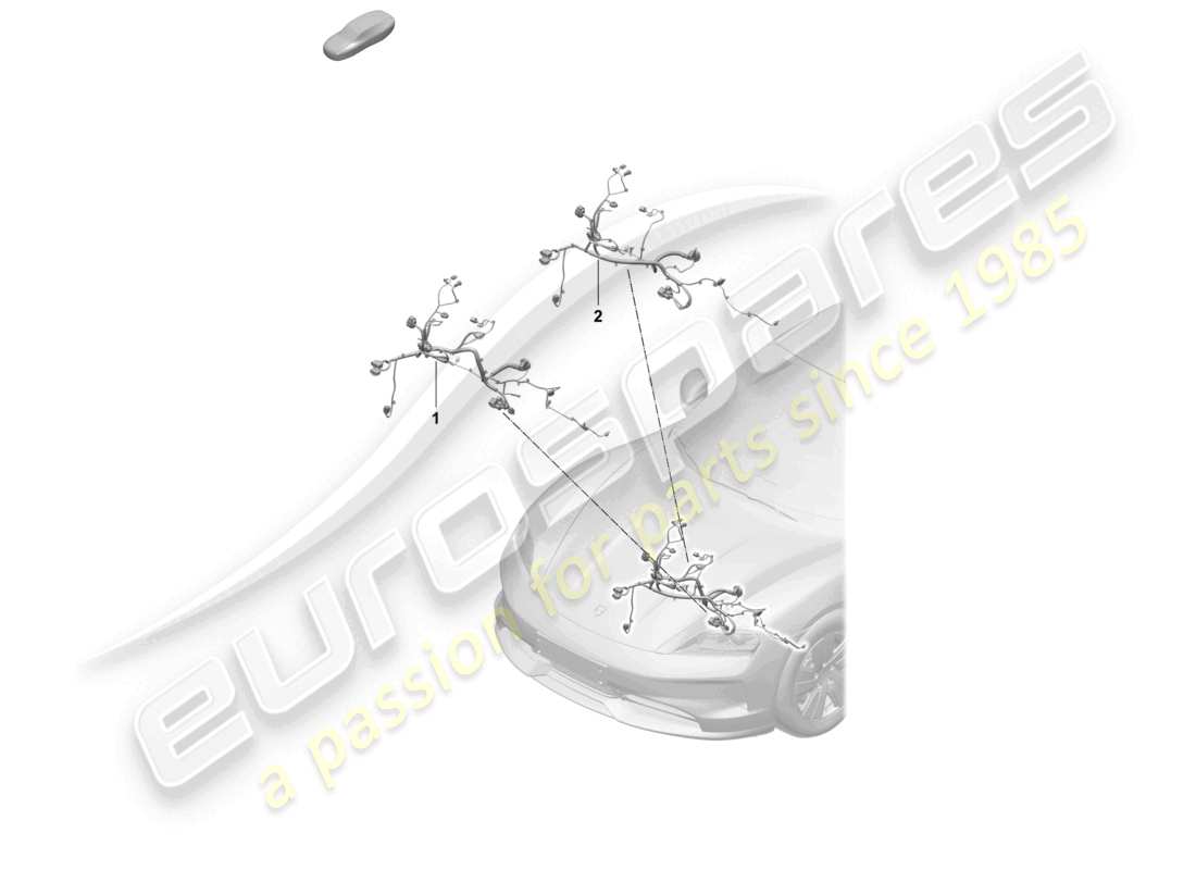 porsche 2025 (taycan 9j1-2) faisceau de câbles pour boîte de vitesses avant ensemble de câblage pour servotronic schéma des pièces