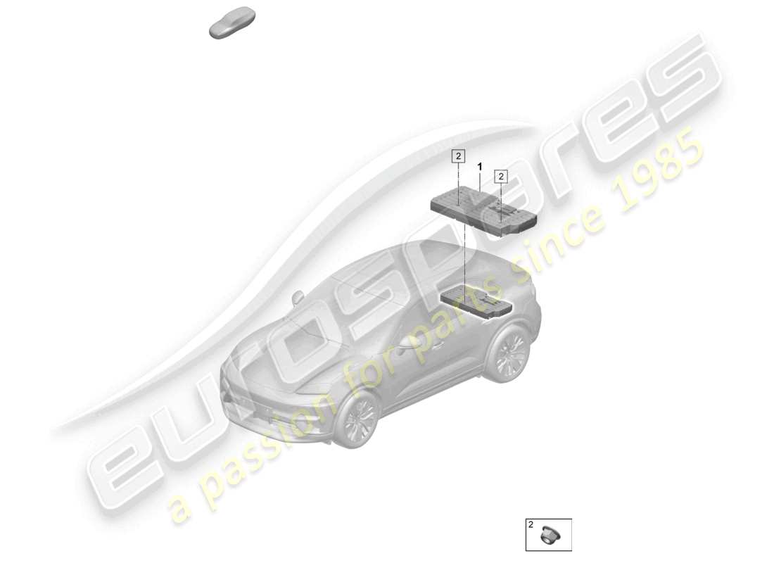 porsche 2024 (macan-e) schéma des pièces du caisson de basses