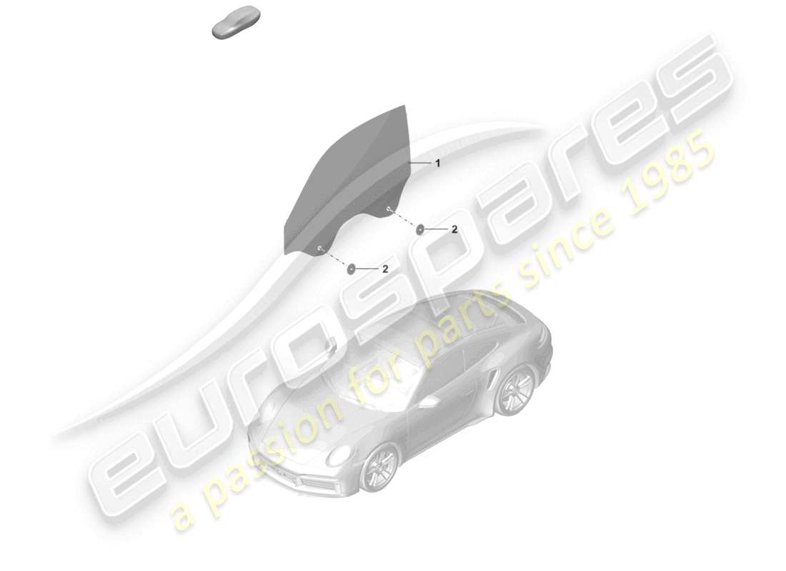 porsche 2022 (992-1 turbo / s) diagramme de pièce de porte-fenêtre
