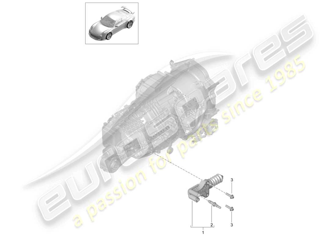 porsche 2021 (991-2 r/gt3/rs) cylindre réservoir d'embrayage schéma des pièces
