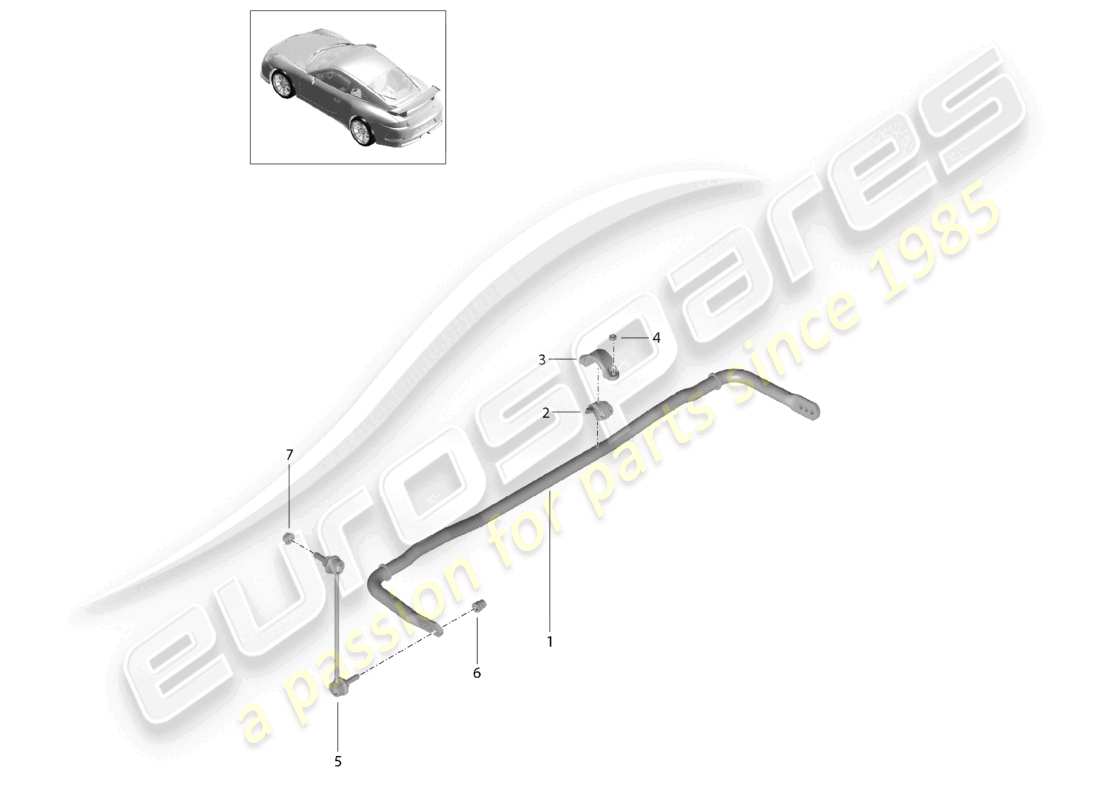 porsche 2021 (991-2 r/gt3/rs) barre anti-roulis d >>- mj 2017 schéma des pièces