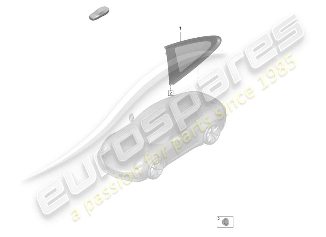 porsche 2023 (992-1) fenêtre latérale diagramme des pièces