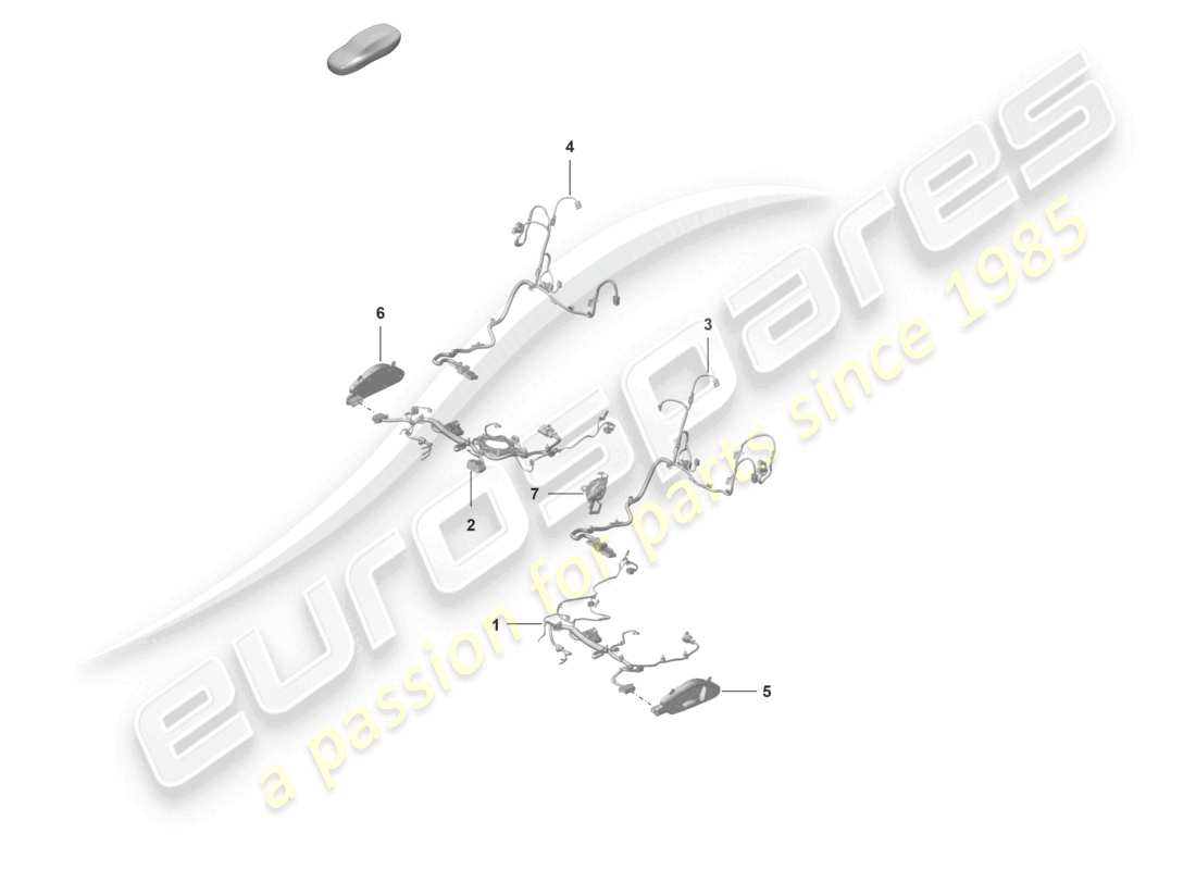 porsche 2022 (992-1 gt3/rs/st) schéma des pièces du siège sport électrique plus