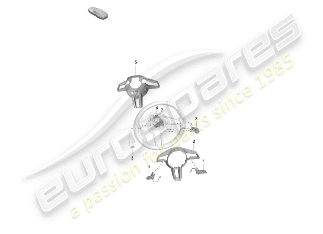 porsche 2022 (taycan 9j1-1) accessoires volant schéma des pièces