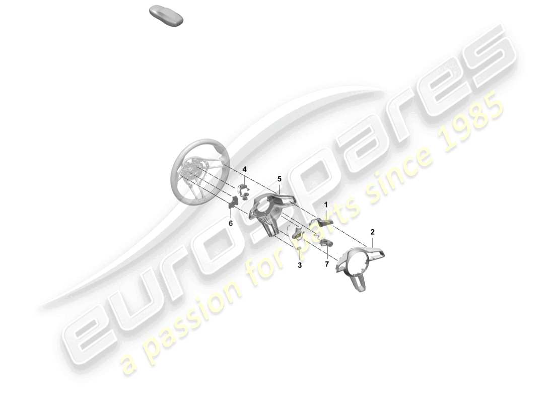 porsche 2025 (taycan 9j1-2) accessoires volant schéma des pièces