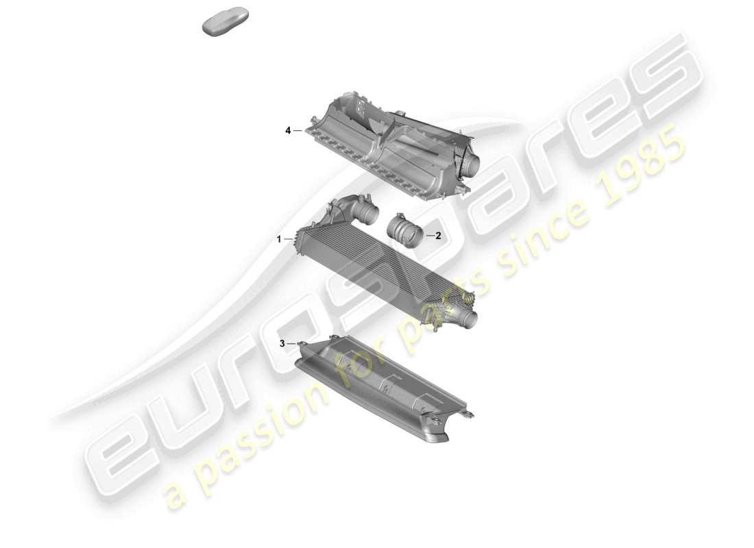 porsche 2024 (992-2) refroidisseur d'air de charge schéma des pièces