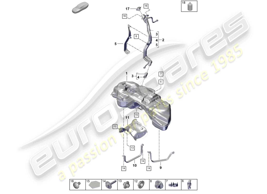 porsche 2026 (cayenne e3 pa) réservoir de carburant avec accessoires d - mj 2025>> schéma des pièces