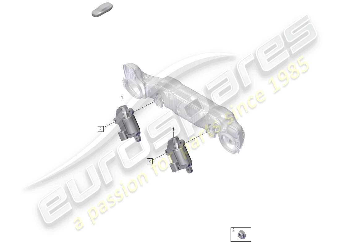 porsche 2023 (992-1 gt3/rs/st) diagramme des pièces de l'élément de commande du papillon du système d'échappement