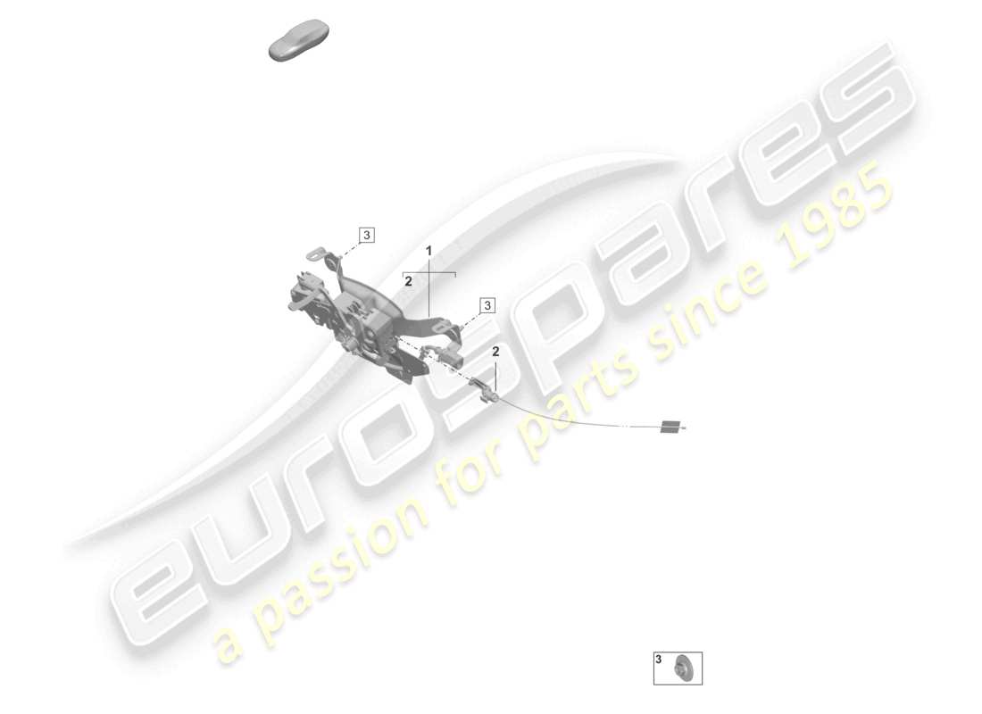 porsche 2026 (992-2 gt3/rs/st) serrure mécanisme de verrouillage schéma des pièces
