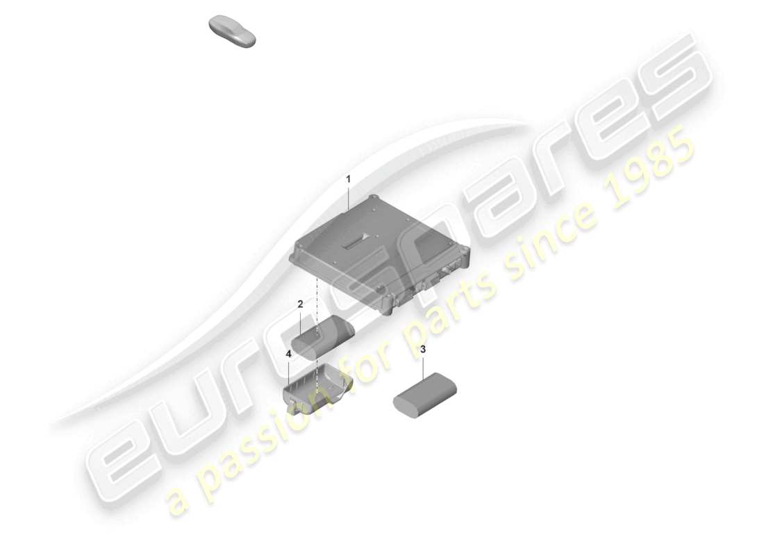 porsche 2022 (992-1 gt3/rs/st) unité de commande pour module d'appel d'urgence et unité de communication schéma des pièces
