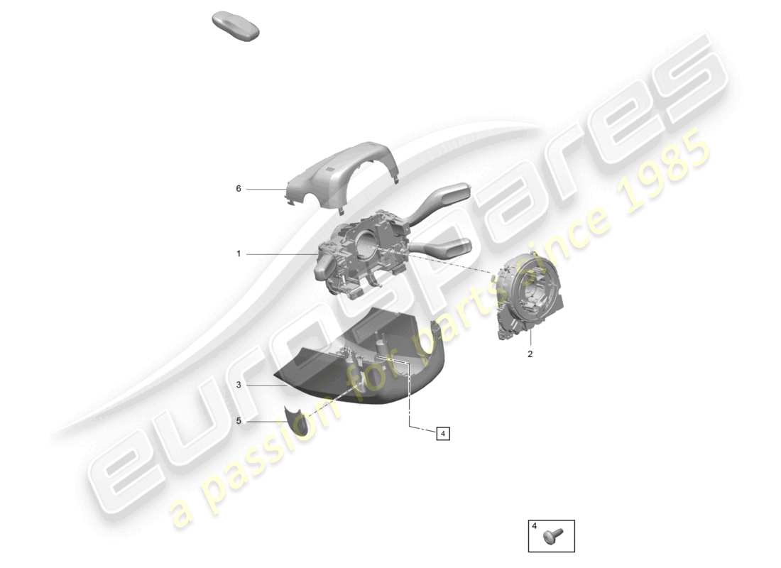 porsche 2019 (718 cayman gt4) commutateur de colonne de direction schéma des pièces