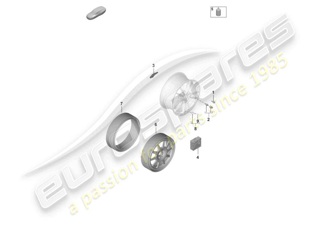 porsche 2022 (992-1 turbo / s) pièces détachées schéma des pièces