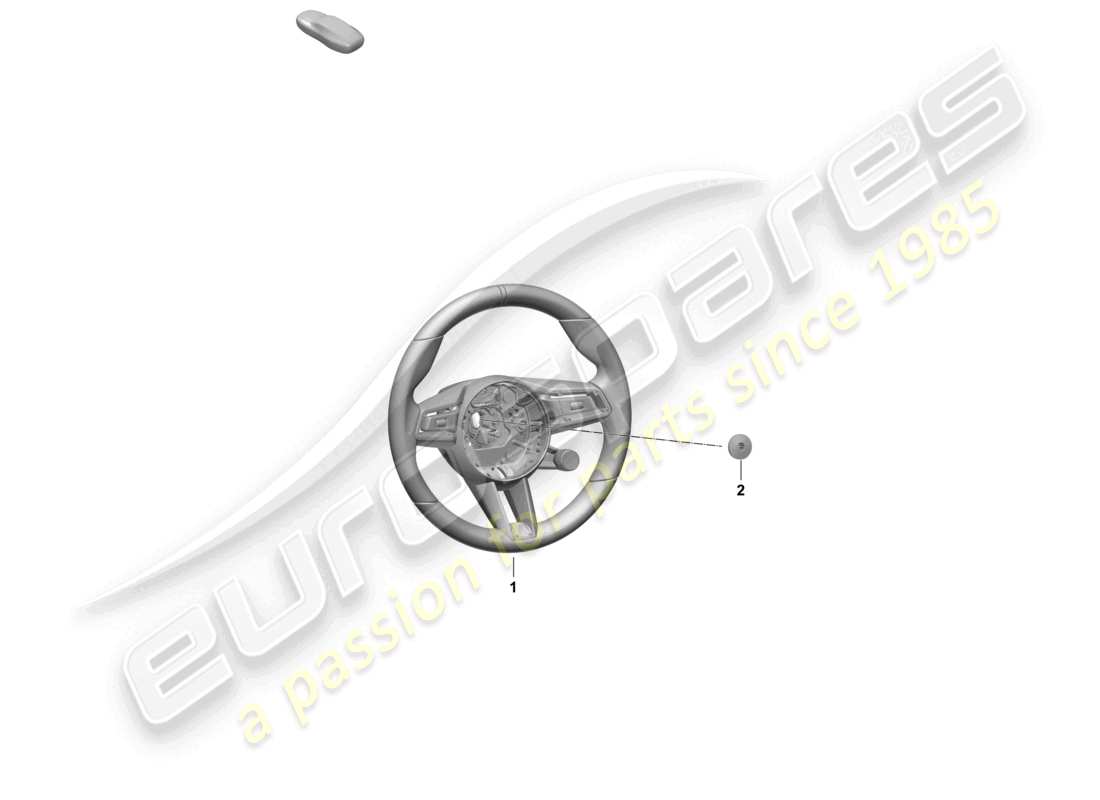 porsche 2025 (macan-e) volant multisports (race-tex) turbo schéma des pièces