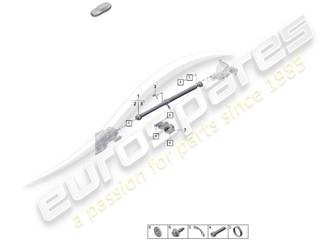 porsche 2025 (cayenne e3 pa) arbre à cardan schéma des pièces