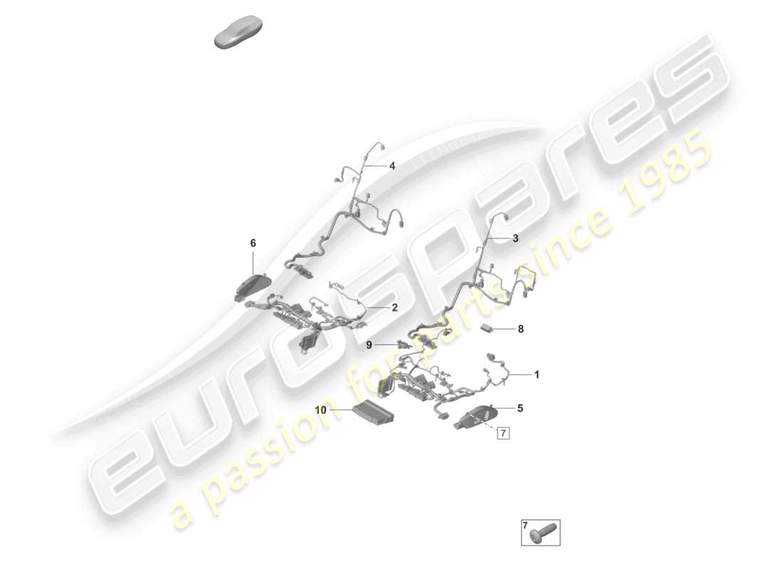 porsche 2021 (taycan 9j1-1) siège électrique standard schéma des pièces