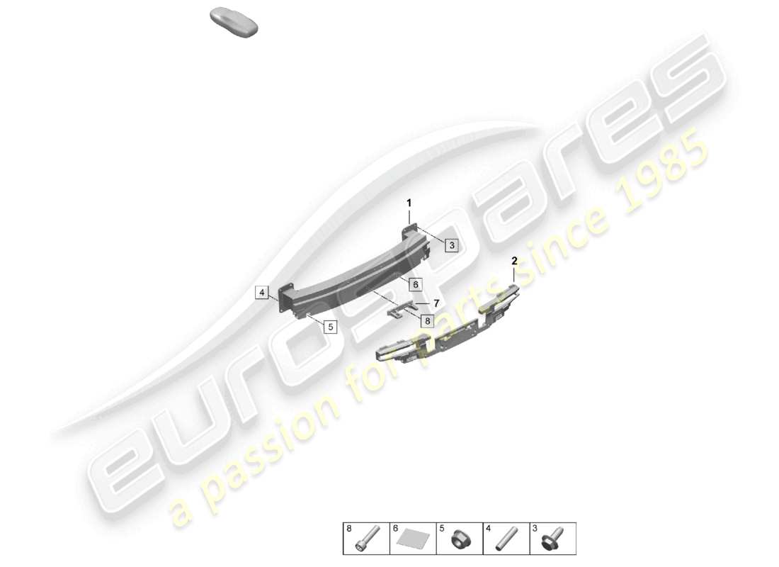 porsche 2026 (taycan 9j1-2) support de pare-choc arrière schéma des pièces