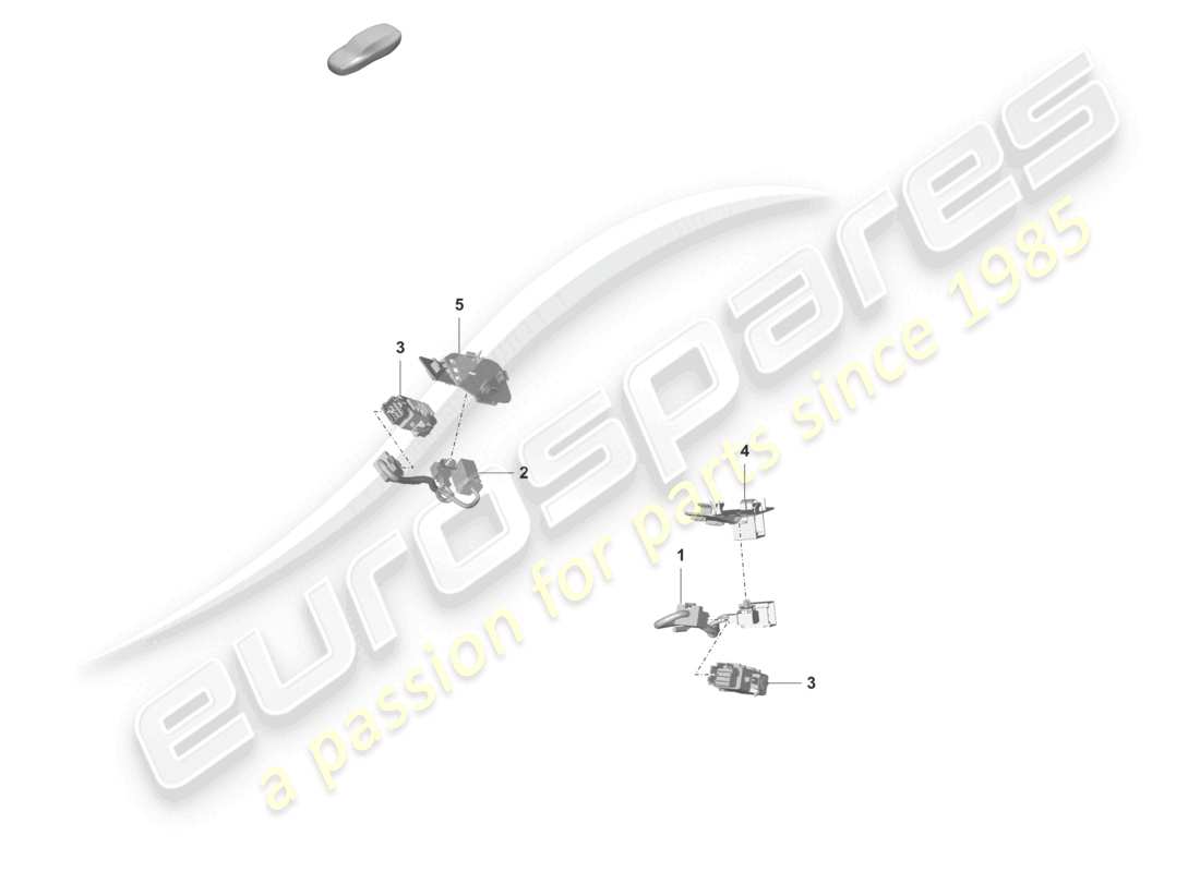 porsche 2023 (taycan 9j1-1) schéma des pièces du siège arrière électrique